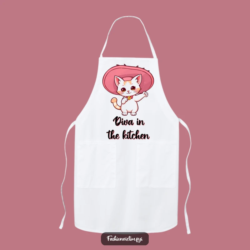 Funny Kawaii Cat Hat Apron - Hilarious Kitchen Glamour for Cat Lovers!