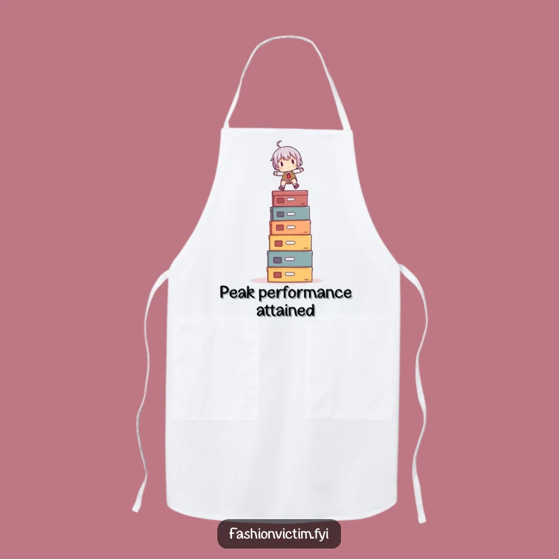 Funny Apron: Shoe Box Balancing Chef Character, Kitchen Fun for a Hilarious Gift