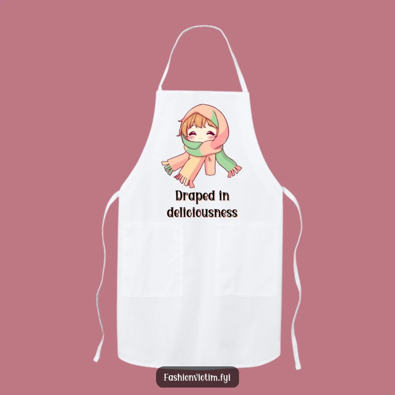 Funny Bubbly Apron: Colorful Scarf Kitchen