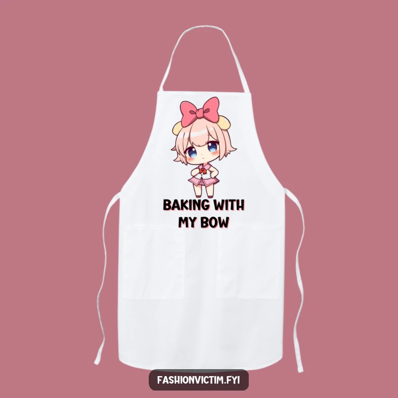 Funny Confident Bow Girl Apron: Cook with Sass and Style!