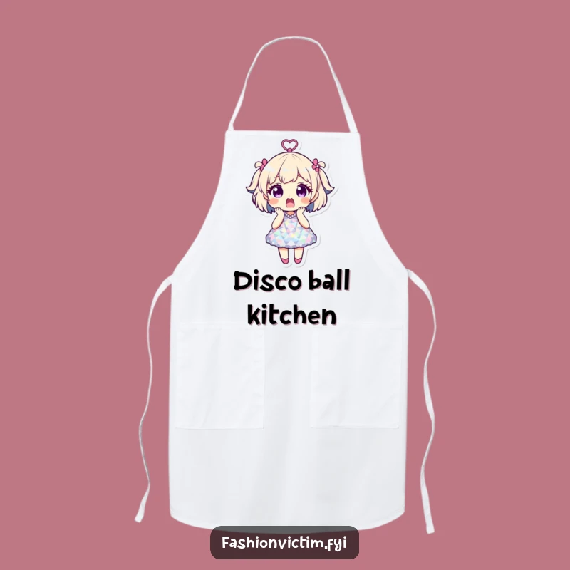 Funny Disco Shock Apron. Cook and party with sparkling humor.