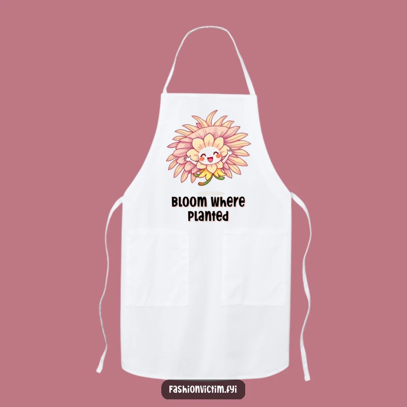 Funny Flower Hat Apron - Whimsical Kitchen Fun Gift