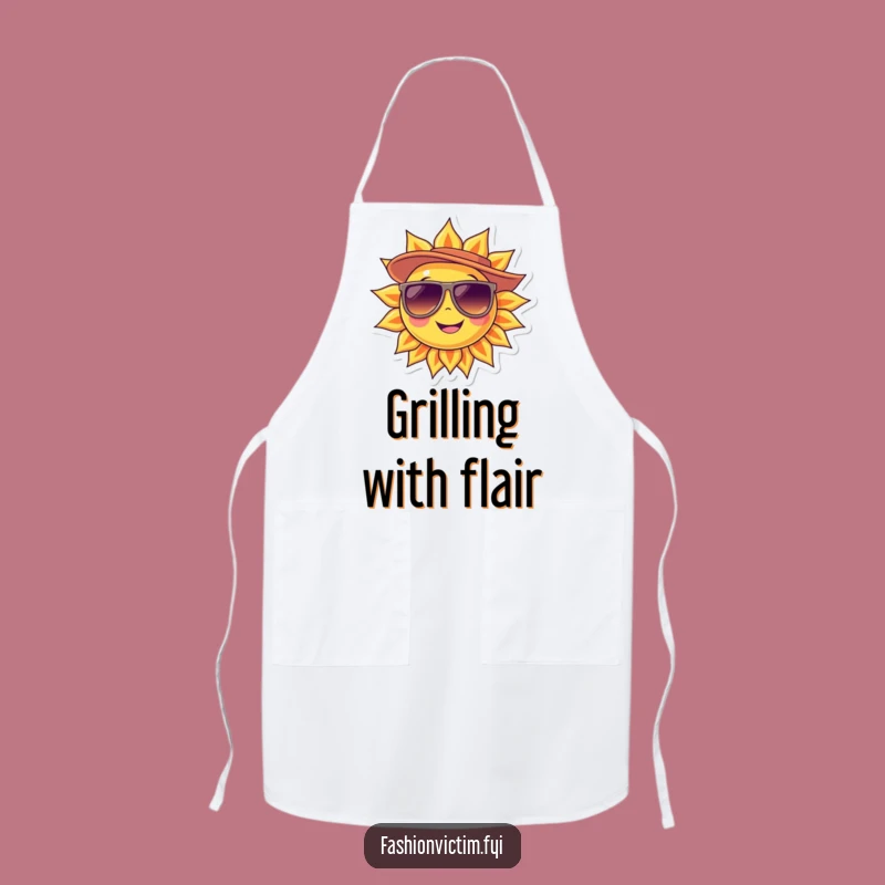 Funny Sun Chef Apron: Cool Sunglasses Hat Kitchen
