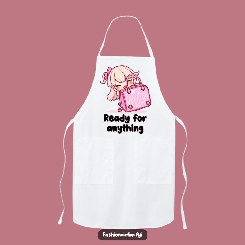 Funny Sparkly Handbag Struggle Apron, Chef's Hilarious Accessory