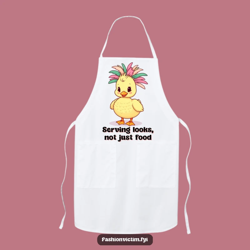 Funny Duckling Boa Apron: Kitchen Glamour for a Fabulous Cook - Chef Gift