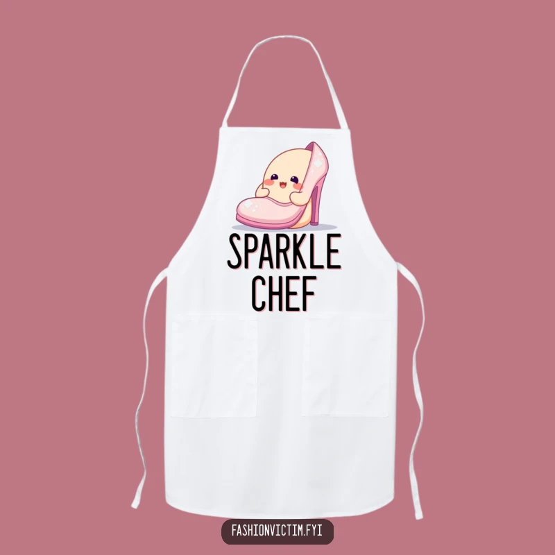Funny Sparkly Shoe Apron: Cook Up Fun with Fashionable Humor