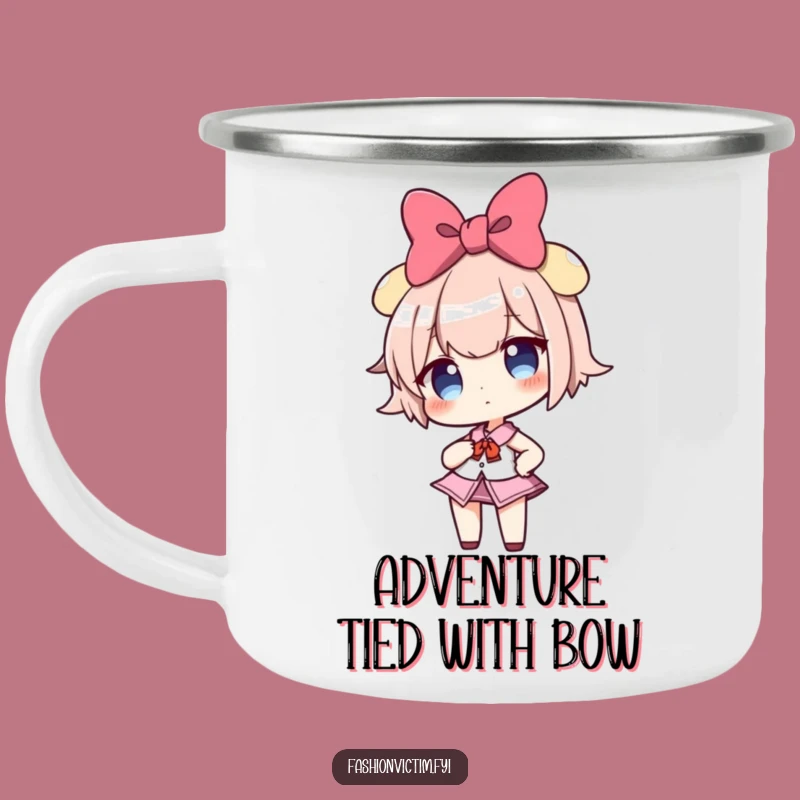 Funny Confident Bow Girl Camping Mug: Adventure with Sass!
