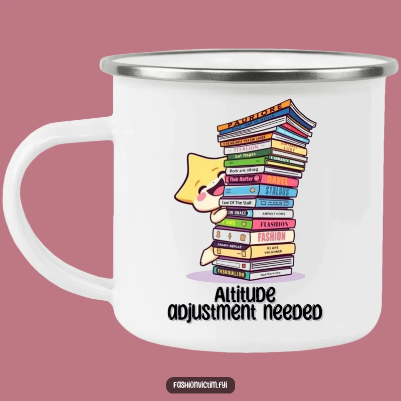 Funny Star Balancing Magazines Camping Mug - Outdoor Humor Gift