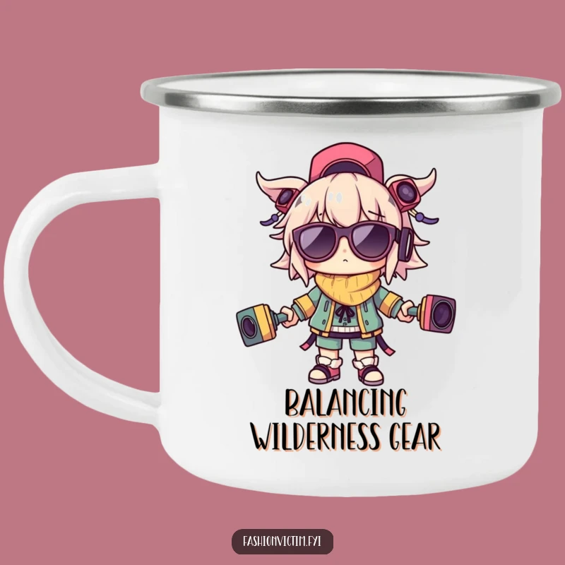 Durable Funny Balancing Act Camping Mug. Your companion for chaotic adventures.