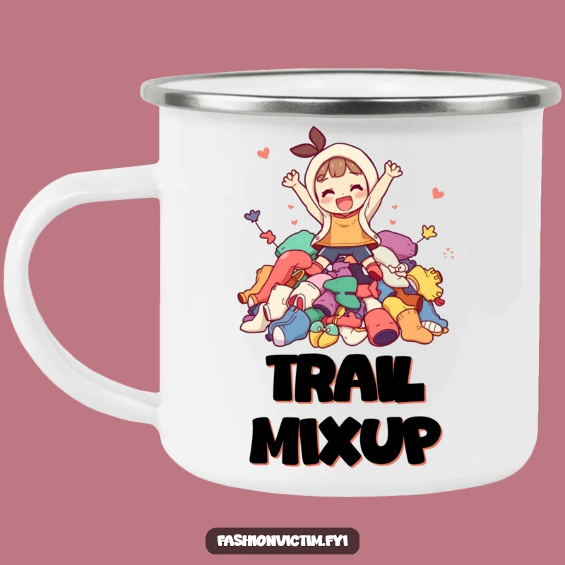 Funny Camping Mug: Joyful Jumper's Companion for Laundry Day Escapades