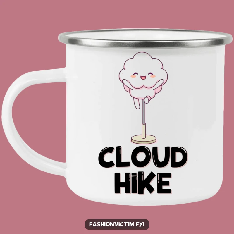 Funny Cloud Leap Camping Mug: Adventure with Playful, Humorous Style