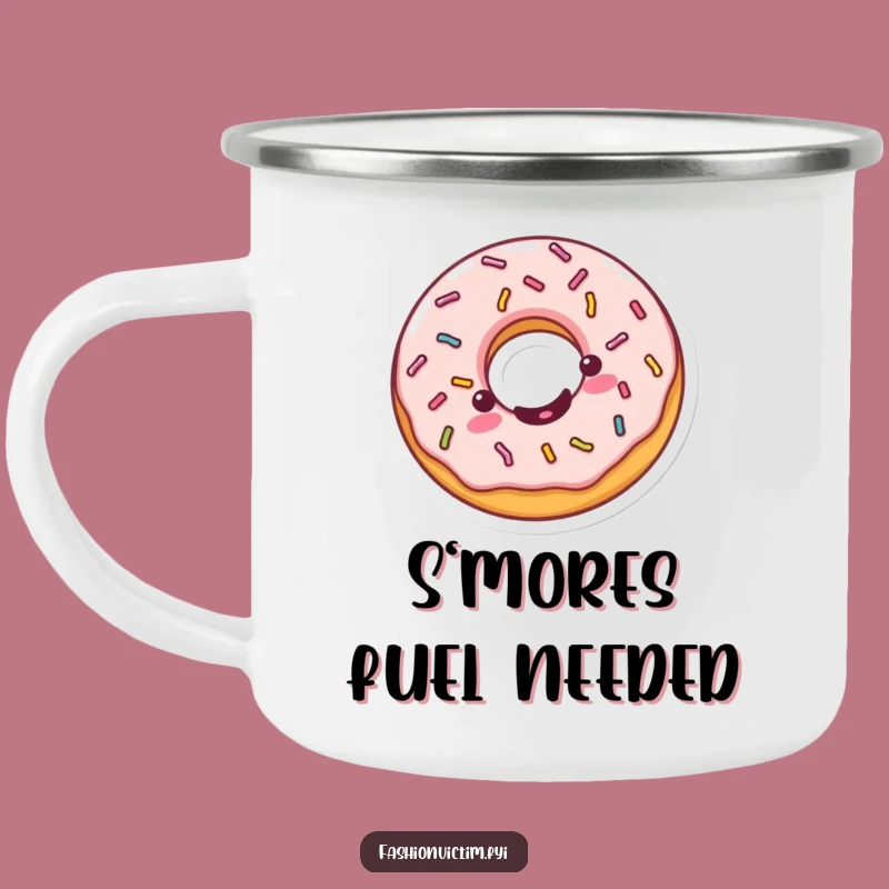Funny Kawaii Donut Camping Mug - Sweeten Your Adventures with a Spin!