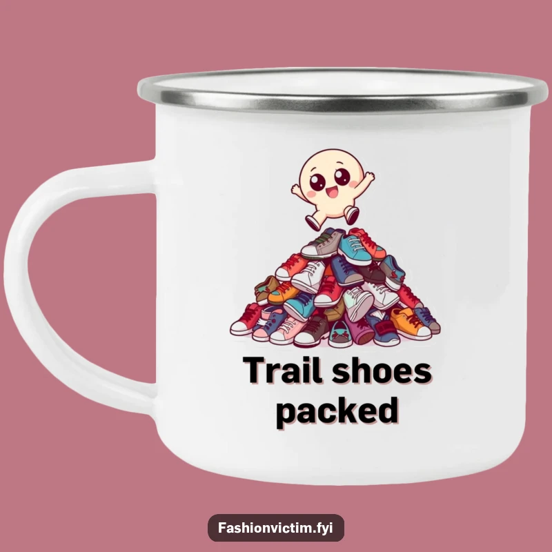 Funny Shoe Jumper Camping Mug: Outdoor Quirky Drinkware, Great Funny Gift