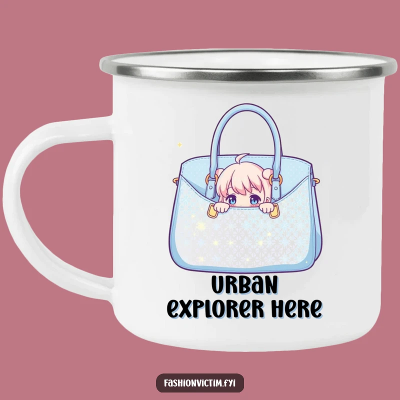 Funny Trail Handbag Mug: Adventure with Sparkle and Humor