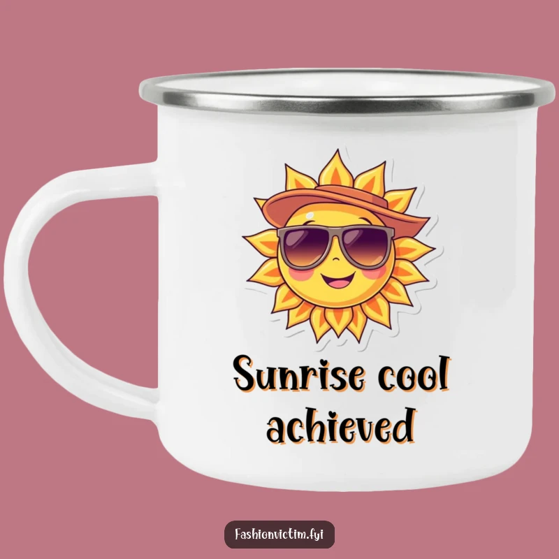 Funny Sun Camp Mug: Cool Sunglasses Hat Adventure