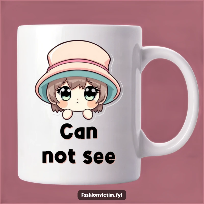 Funny Peeking Hat Mug, Hilarious Wide-Eyed Surprise Gift Idea