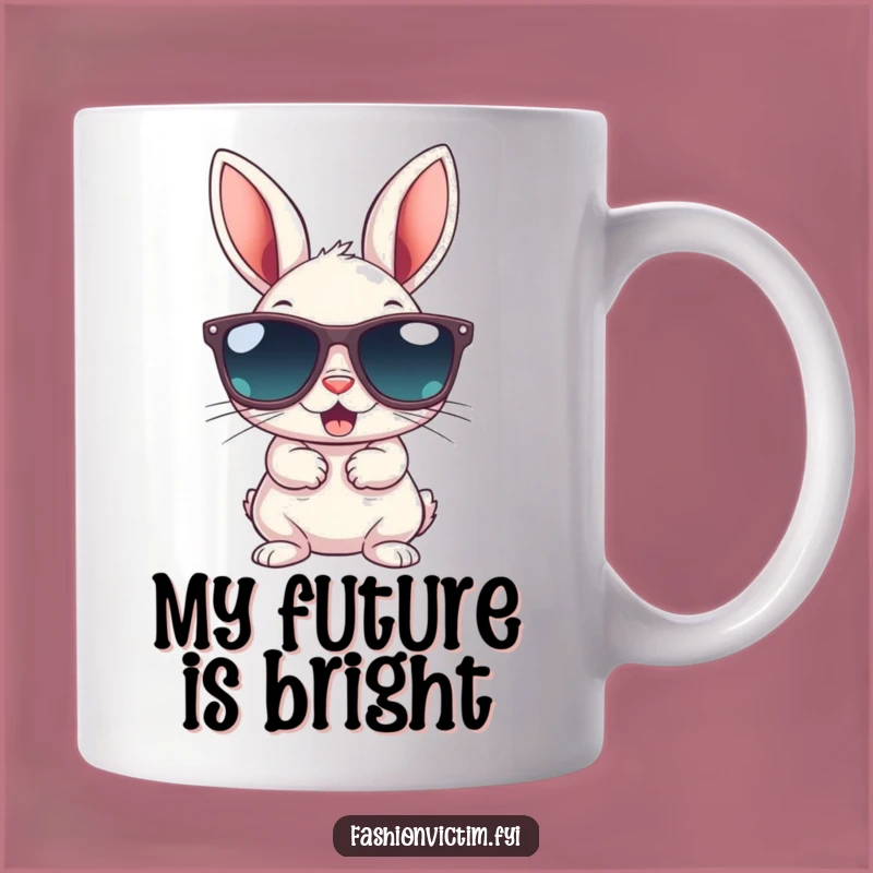 Funny Bunny Gigantic Sunglasses Mug - Hilarious Gift for Hop-timists