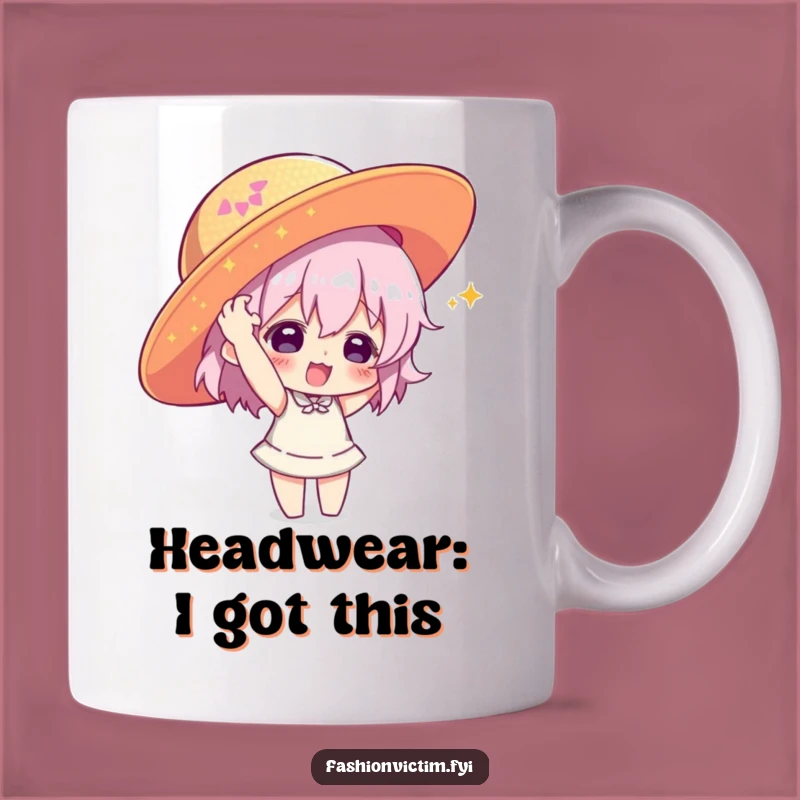 Funny Hat Lover Mug: Character with Giant Sequin Hat, a Whimsical Funny Gift