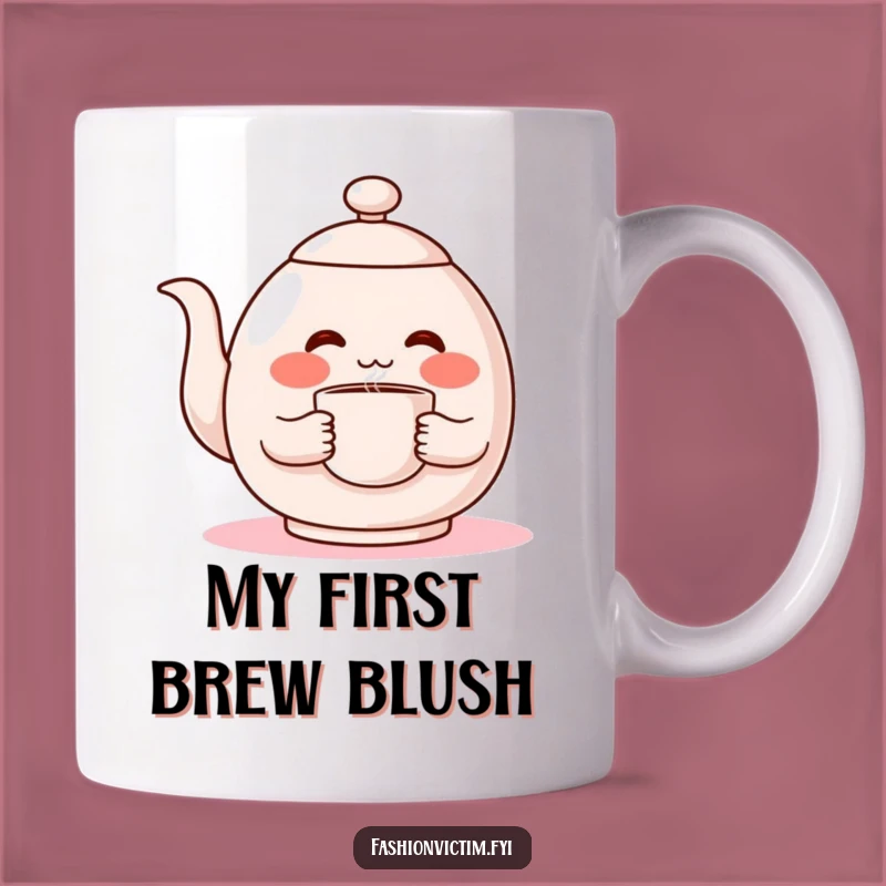 Funny Shy Teapot Mug, A Blushing Brew Master's Perfect Funny Gift Idea!