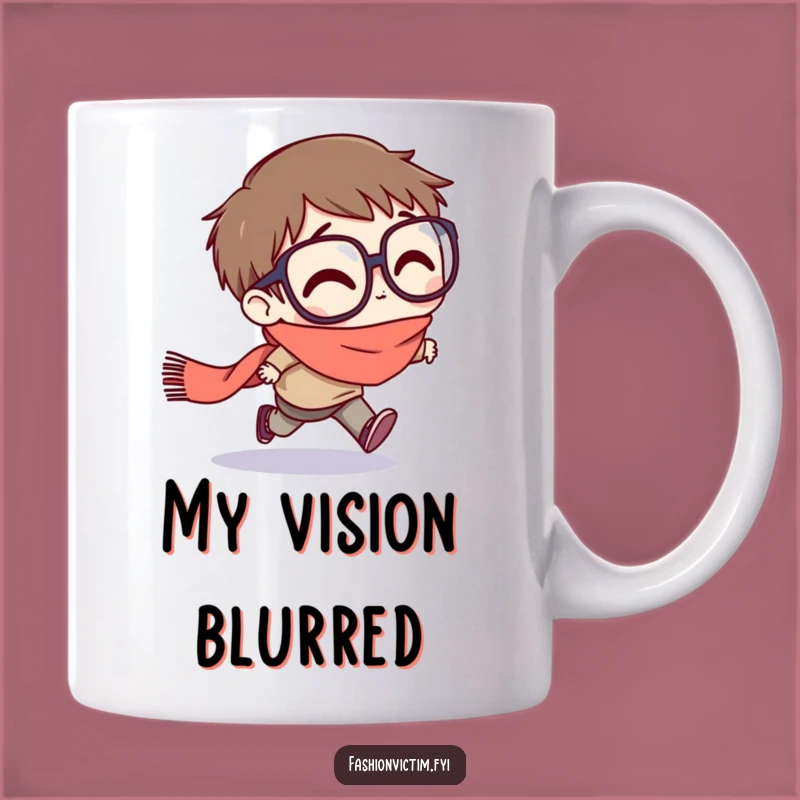 Funny Clumsy Character Mug: Big Glasses Goofball, Perfect Funny Gift for Accident-Prone