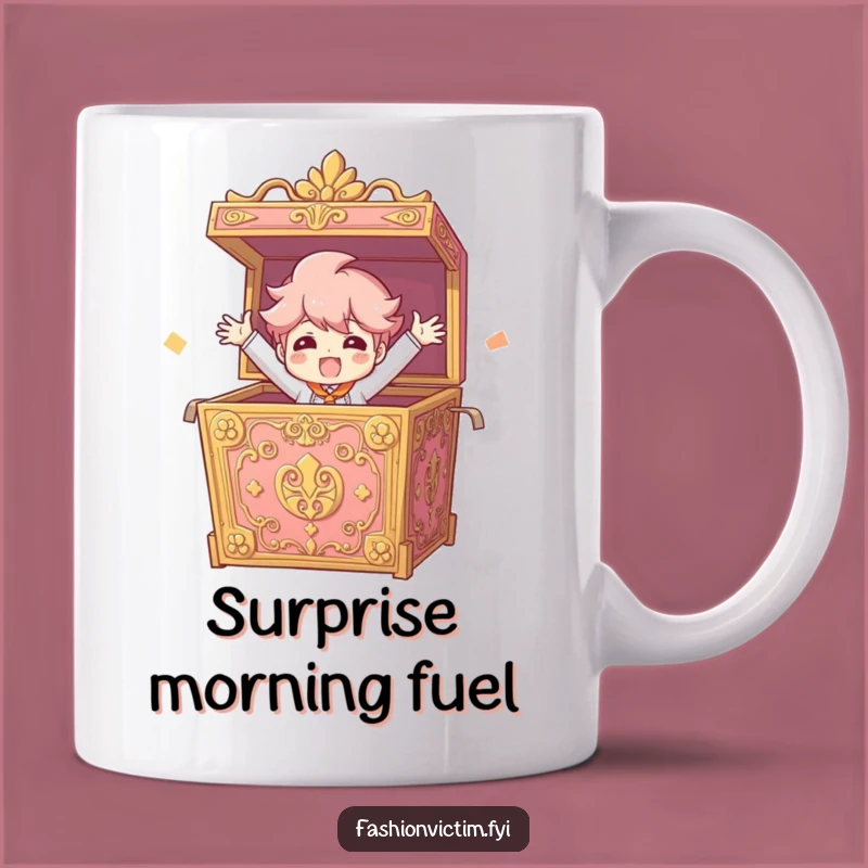 Funny Surprise Mug: Character bursting out, a funnier funny gift for exciting moments.