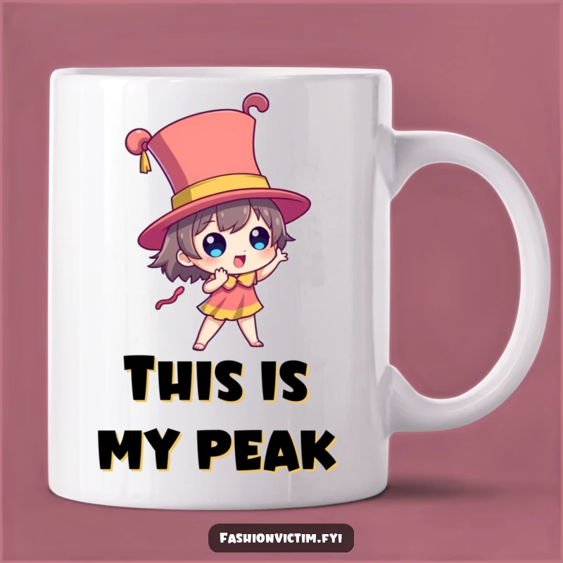Funny Dramatic Hat Mug: Character's Towering Style Gift