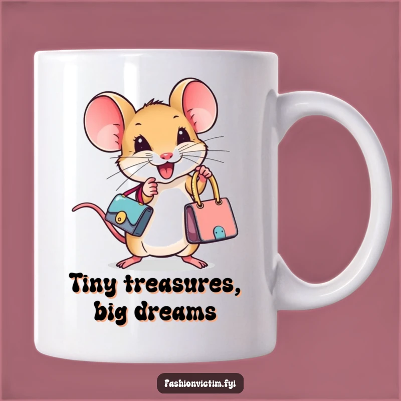 Funny Tiny Mouse Designer Handbag Mug: The Perfect Gift for Fashion-Forward Friends