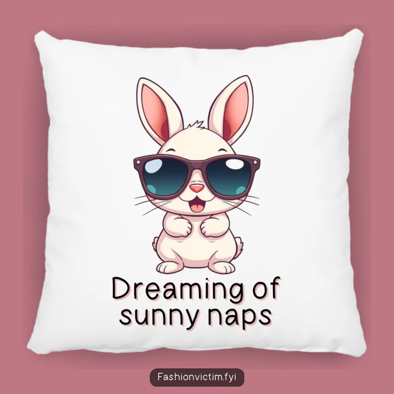 Funny Bunny Gigantic Sunglasses Pillow - Cozy Humor for Cool Critters
