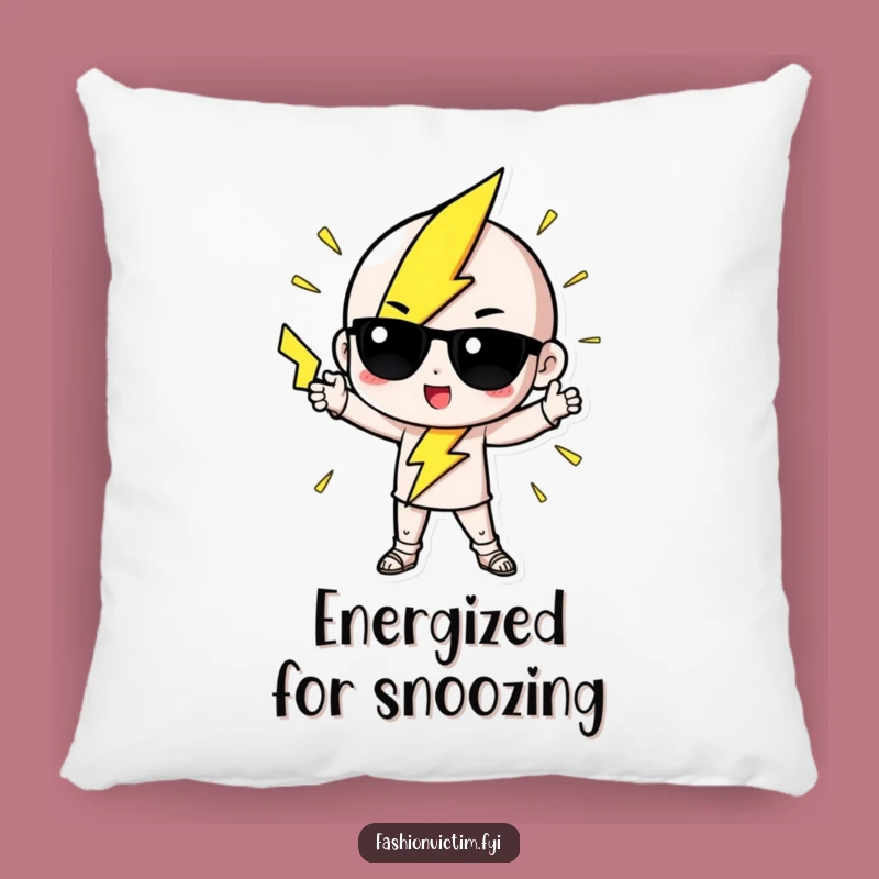 Funny Lightning Pillow: Cozy Electric Pose Decor