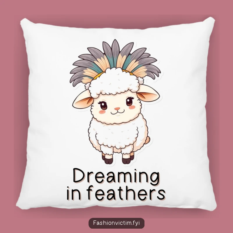 Funny Sheep Feather Hat Pillow: Cozy Comfort with a Comical Farmyard Friend