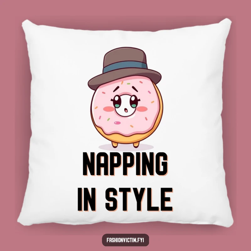 Funny Donut Shocked Pillow: Comfy Accent for Sweet Spaces Gift