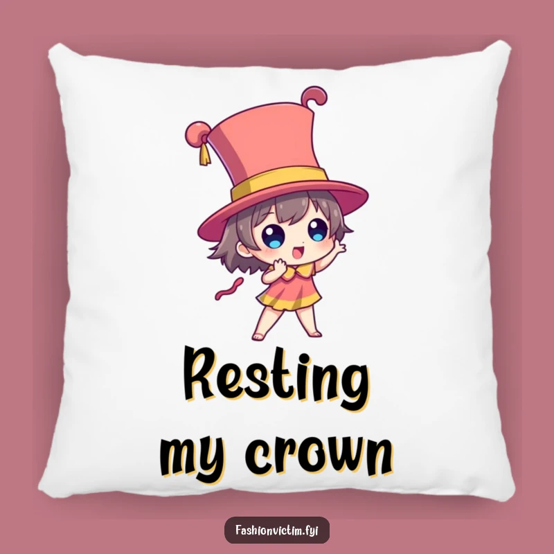 Funny Dramatic Hat Pillow: Cozy Character with Towering Comfort