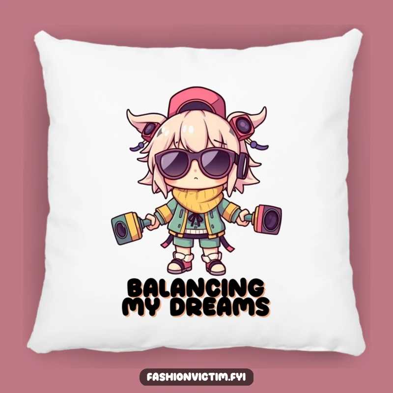 Soft Funny Balancing Act Pillow. Cozy up with delightful chaos.