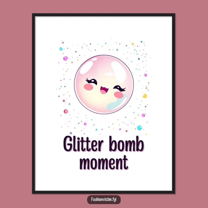 Funny Bubble Pop Digital Print - Instant Sparkling Wall Art Gift