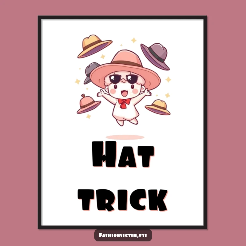 Funny Hat Juggler Digital Art: Bring Fashionable Humor to Your Walls