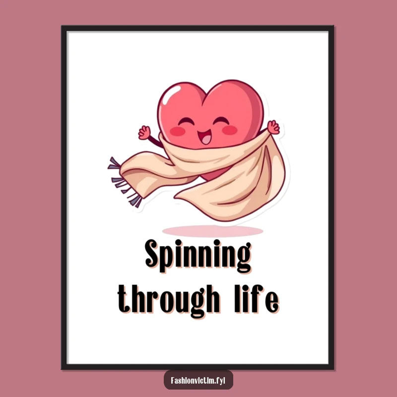 Funny Heart Dancer Digital Art: Printable Joy for Your Walls