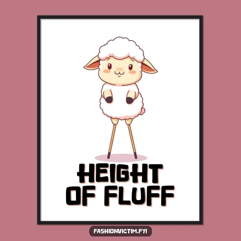 Funny Sheep Stilts Digital Art: Instant Farmyard Comedy Print