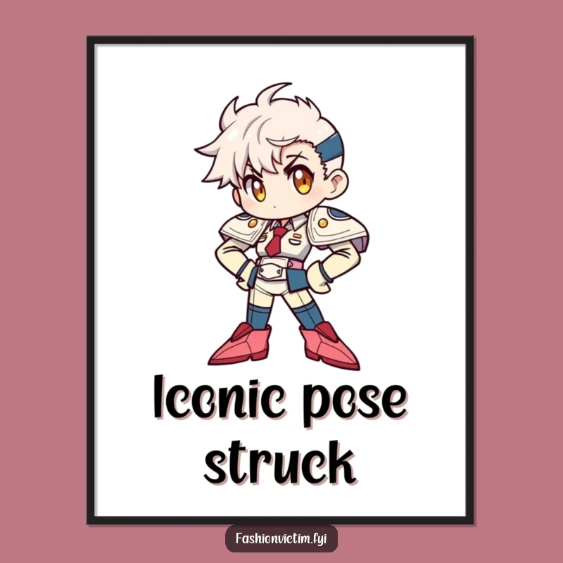 Funny Digital Art Print: Power Pose Character, Instant Hilarious Decor for Any Room