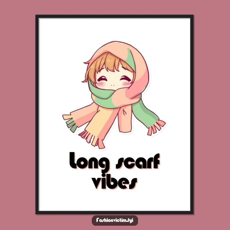 Funny Bubbly Digital Print: Long Colorful Scarf Art