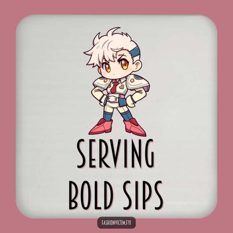 Funny Coaster Set: Power Pose Character, Protect Surfaces with Hilarious Style Gift