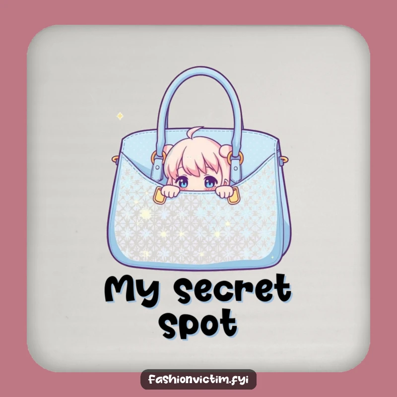 Funny Handbag Coaster Set: Protect Surfaces with Sparkle and Humor