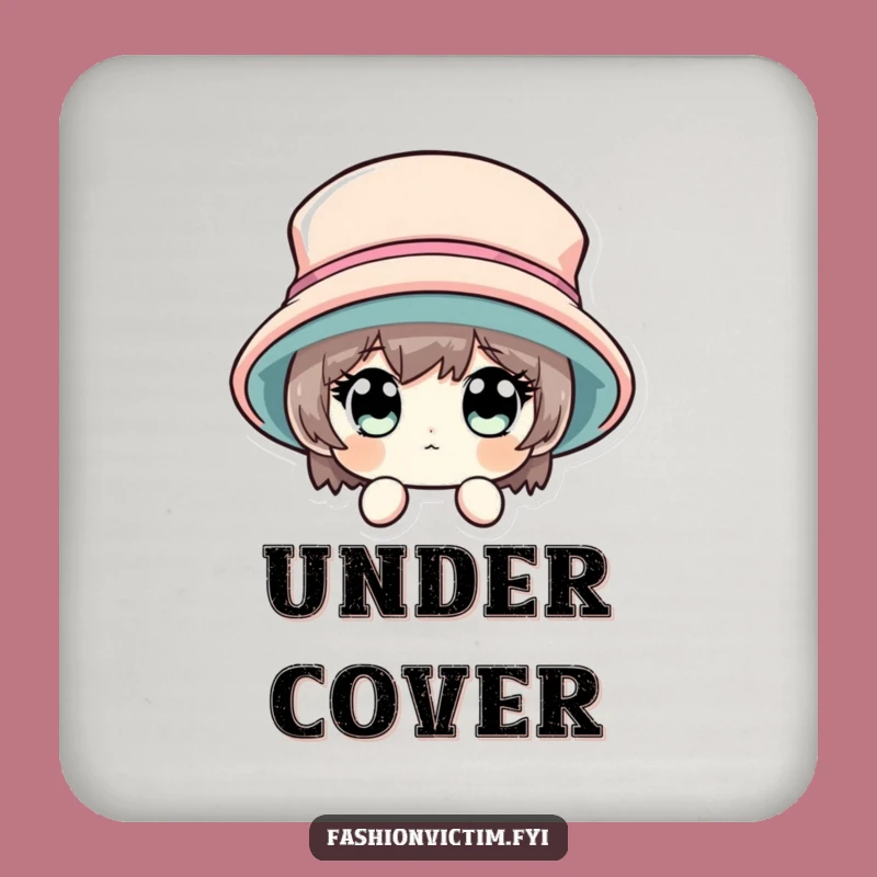 Funny Peeking Hat Coaster, Protect Surfaces with Playful Intrigue