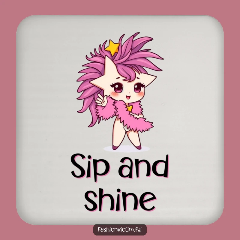 Funny Starlet Drink Coaster: Add Glamour to Your Table Setting