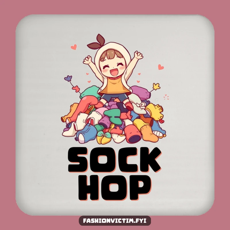 Funny Drink Coaster Set: Protecting Surfaces from Joyful Clothing Piles