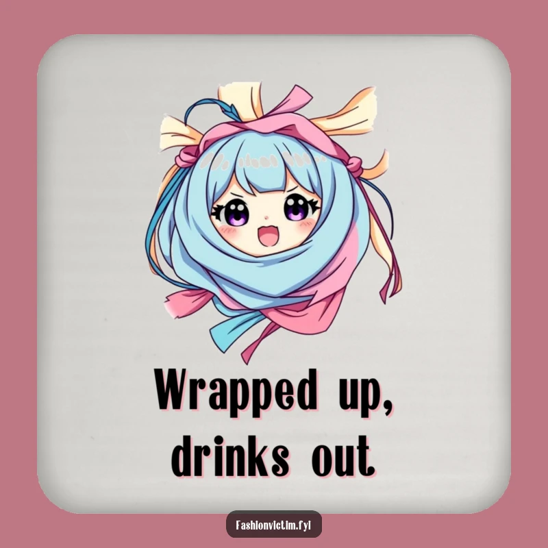 Funny Fabric Fiesta Coaster Set: Protect Surfaces with Happy Tangles