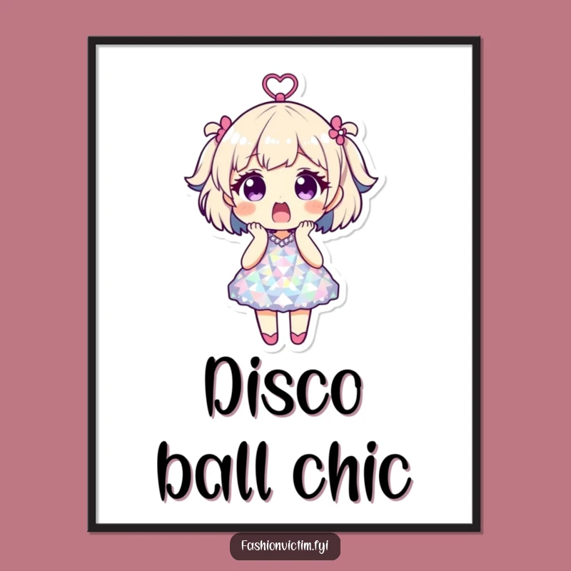 Funny Disco Shock Poster. Decorate with dazzling humor and retro flair.