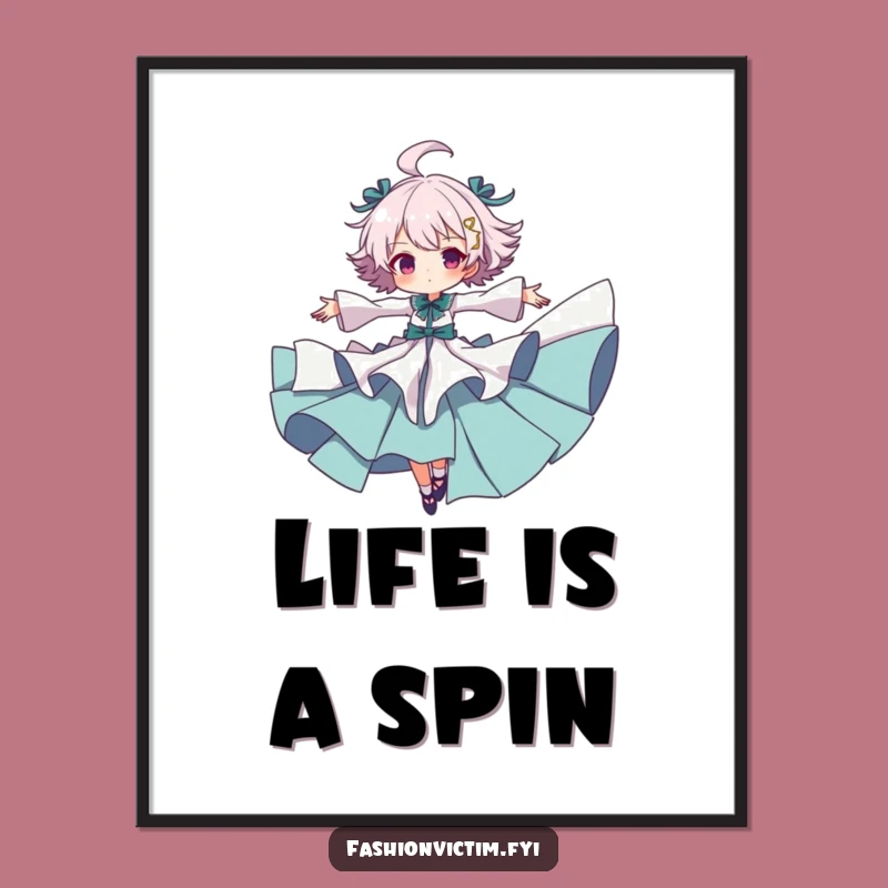 Funny Dramatic Twirler Art Print: Hilarious Decor for Expressive Spaces