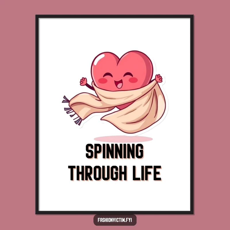 Funny Heart Dancer Poster: Vibrant Wall Art for a Lively and Fun Space