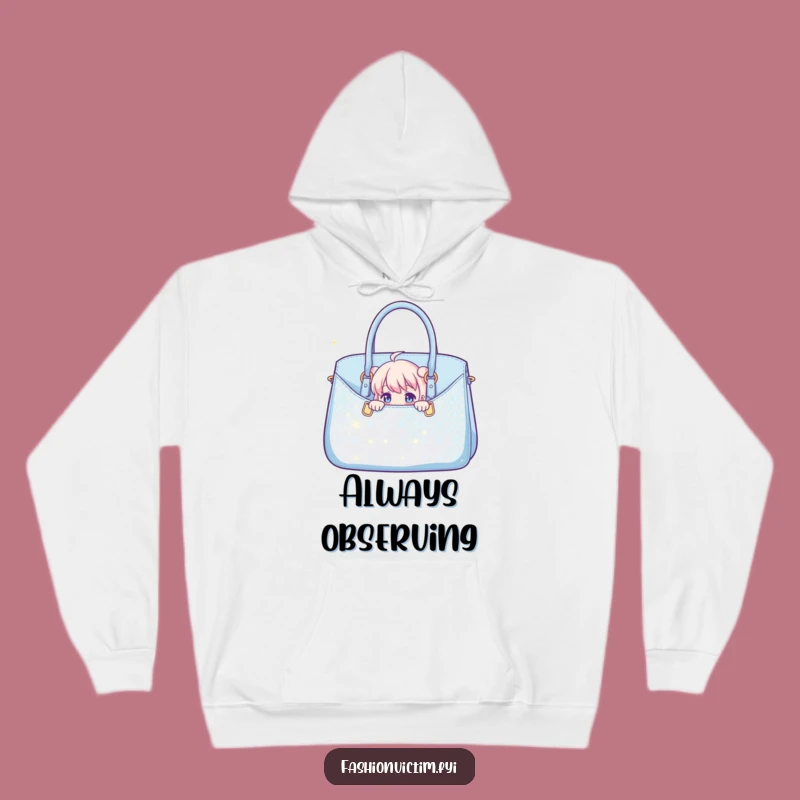 Cozy Funny Handbag Peek-a-Boo Hoodie: Warm and Hilarious Style
