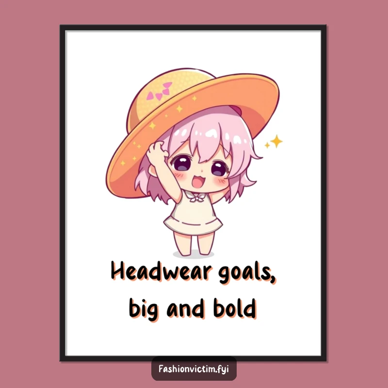 Free Printable Wall Art: Big Hat Fun Character - Quirky DIY Decor!